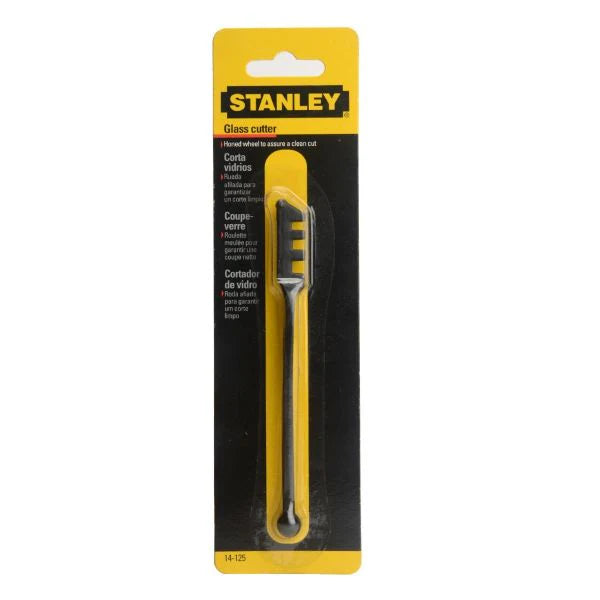 STANLEY Glass Cutter 130mm Carbon Steel Alloy Roller Cutter Cemented Carbide Glass Cutting Tool for Glass Cutting, Mirror, Stained Glass 14-125 STANLEY Glass Cutter 130mm Carbon Steel Alloy Roller Cutter Cemented Carbide Glass Cutting Tool for Glass Cutting, Mirror, Stained Glass 14-125